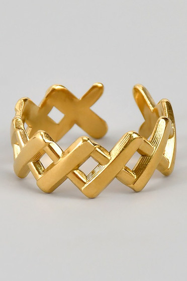 X Link Brass Ring