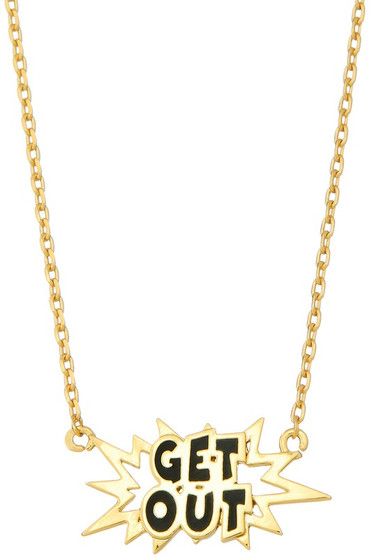 Get Out Comic Pendant Necklace