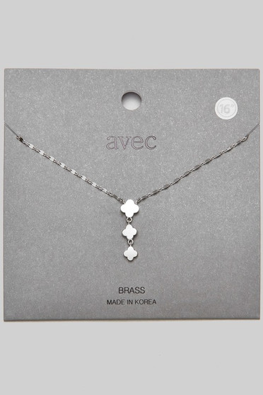 Three Tier Clover Pendant Necklace