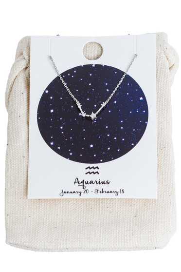 Dainty Horoscope Constellation Pendant Necklace - #IN8053RH