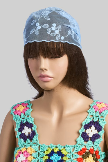 Lace Floral Head Wrap Or Shoulder Scarf