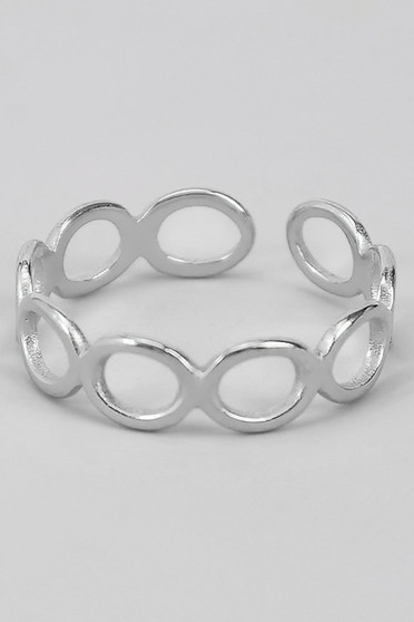 Cutout Circle Link Brass Ring