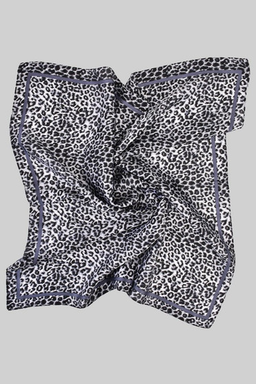 Leopard Print Silky Square Scarf