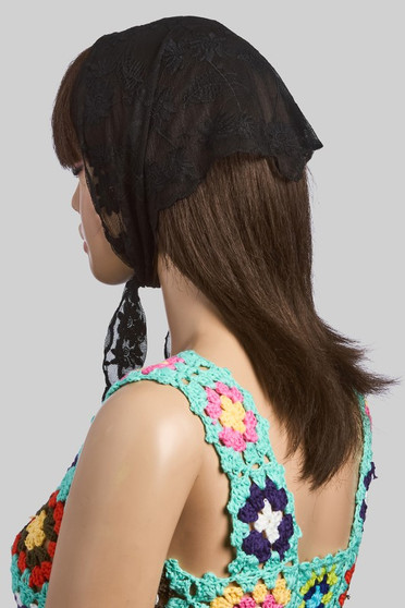 Lacy Floral Head Wrap Or Shoulder Wrap