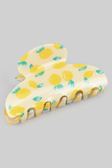 High Quality Lemon Print Hair Clip