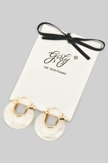 18K Gold Dipped Resin Acrylic Hoops