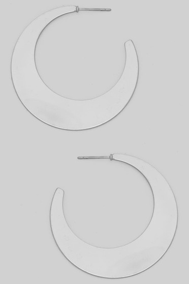 Brass Curved Cresent Hoops