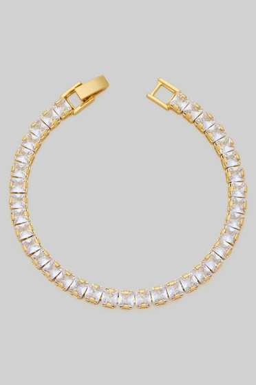 18K Gold Dipped Cz Cupchain Bracelet