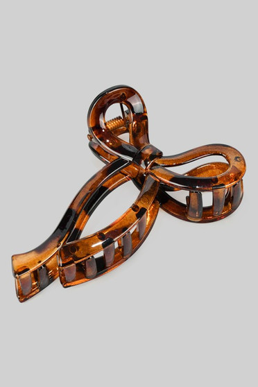 Acrylic Leopard Bow Hair Clip
