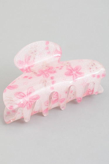 Glittery Flower Hair Clip