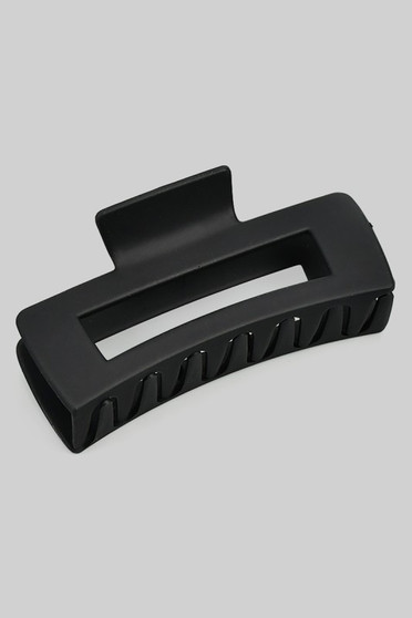 Matte Finish Rectangle Cut Out Hair Clip
