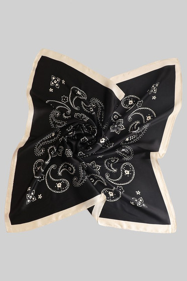 Lovely Silky Paisley Print Square Scarf