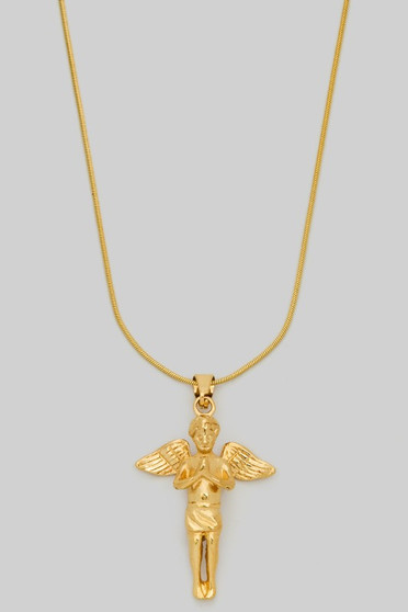 Stainless Steel Angel Pendant Necklace