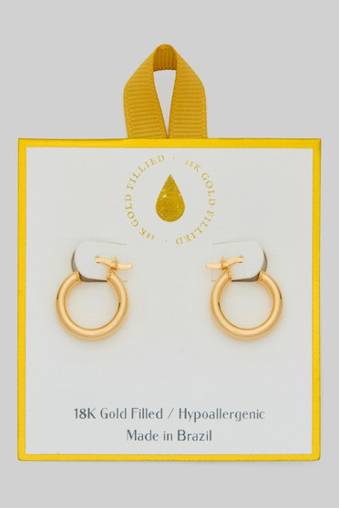 18K Gold Filled Tarnish Free Small Hoops
