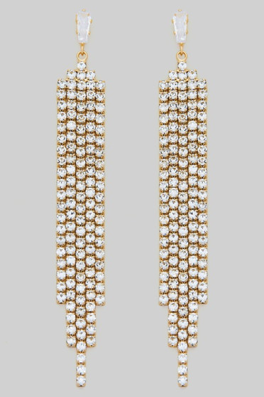 Lavish Dangling Cz Drop Earrings