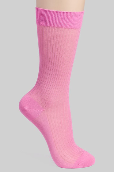 Sheer Calf Length Socks In Solid Colors