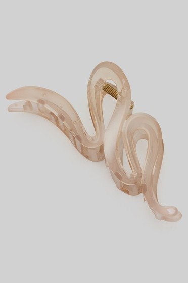 Wavy Five Inch Marbled Acrylic Hair Clip