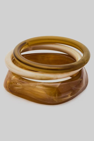 Acrylic Resing Three Piece Bangle Set