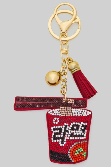 Rhinestone Instant Ramen Bag Charm Keychain