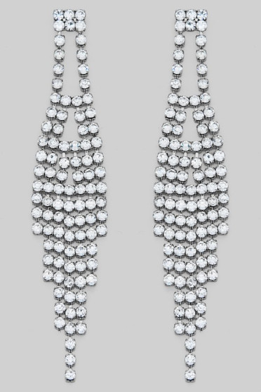 Dangling Cz Drop Earrings