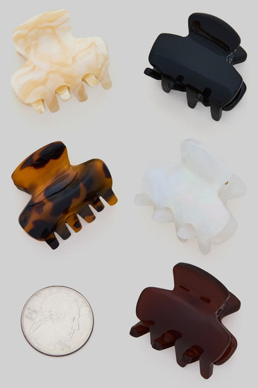 Five Piece Essential Mini Hair Clip Set