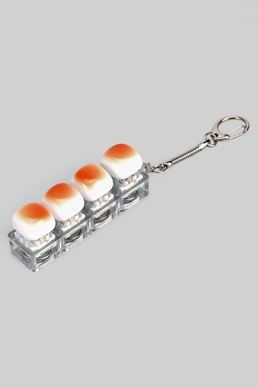 Light Up Fidget Marshmallow Keyboard Keychain