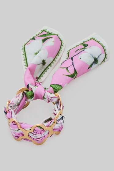 Adjustable Scarf Wrapped Cuff Bracelet