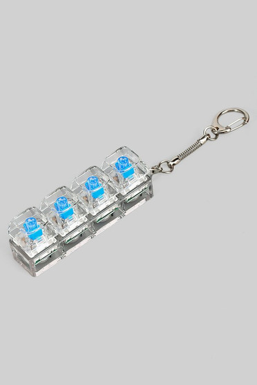Clear Light Up Keyboard Fidget Keychain