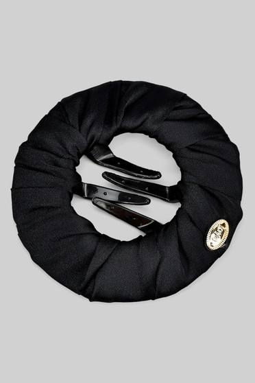 Versatile Satin Round Flat Snap Hair Clip With Teeth