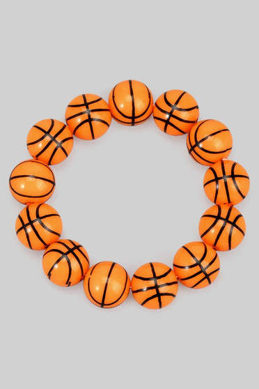 Basketball Bead Stretch Bracelet
