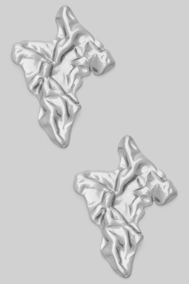 Stainless Steel Textured Post Earrings
