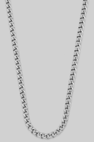 Stainless Steel Quarter Inch Thick Cuban Chain Necklace
