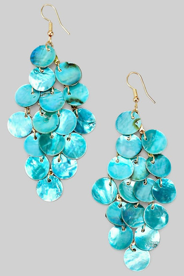Shell Chandelier Drop Earrings - #KE28677