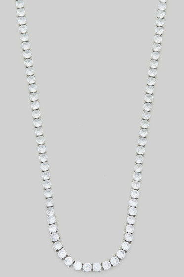 Premium Cz Tennis Necklace Twenty Inch