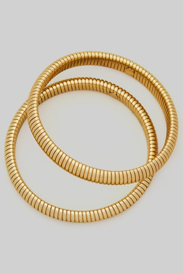 Two Piece Omega Chain Stretch Bracelet