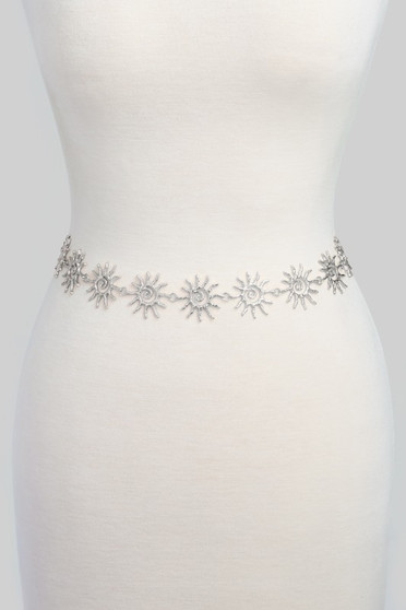 Hammered Sun Link Chain Belt