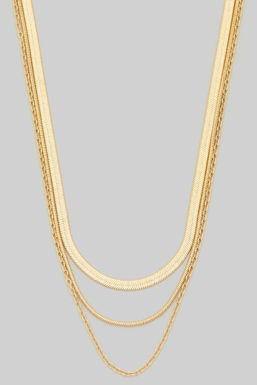 Triple Layered Chain Necklace