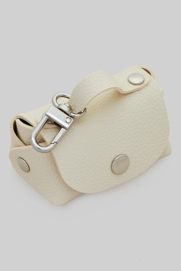 Mini Pu Leather Bag Charm Earbud Case