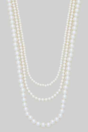 Triple Layered Pearl Necklace