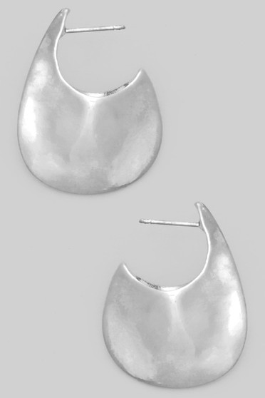 Textured Chunky Brass Drop Earrings