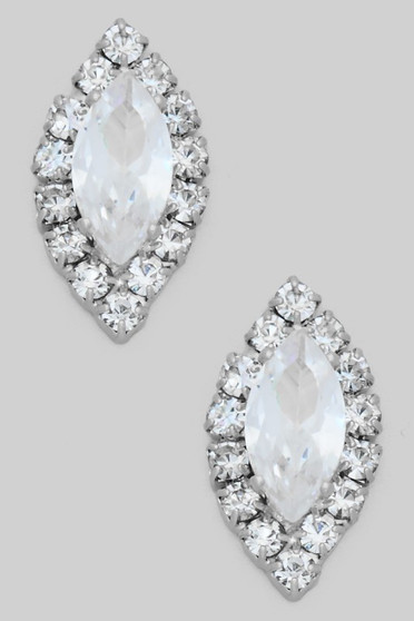 Marquise Stone And Pave Studs