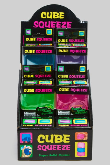 Solid Squishy Cube Stress Relief Assorted Dozen Pack