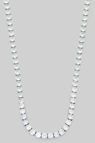 Premium Cz Tennis Necklace Eighteen Inch