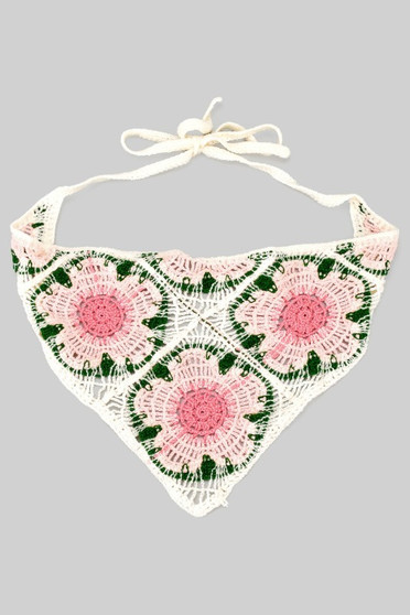 Crochet Floral Head Wrap