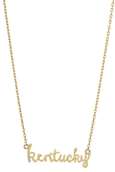 Kentucky Script Necklace. 