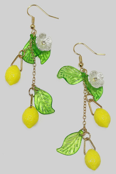 Acrylic Tiered Lemon Drop Earrings