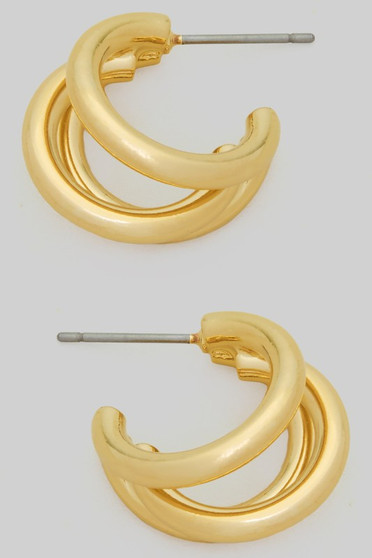 Cute Triple Stack Hoop Earrings