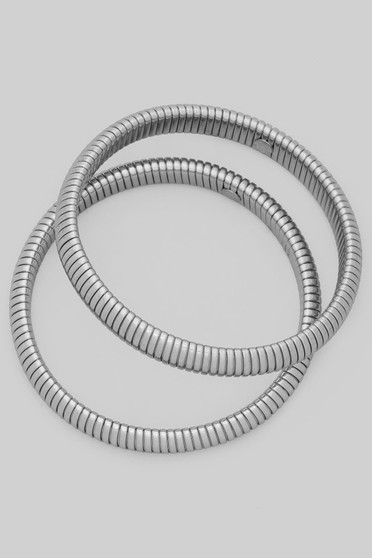 Two Piece Omega Chain Stretch Bracelet