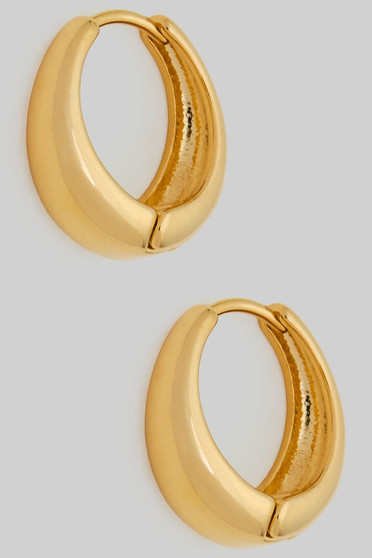 Classic Shiny Brass Hinge Hoops