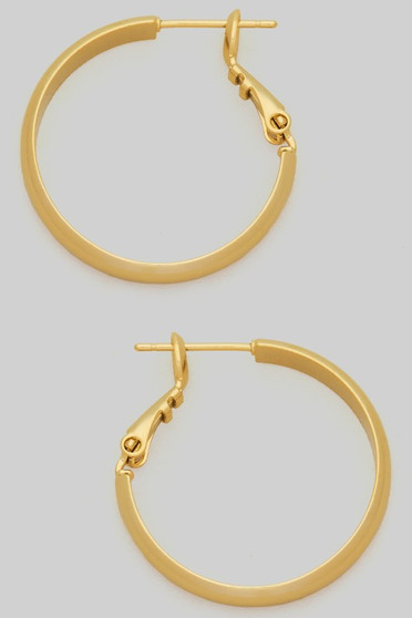 14K Gold Dipped Essential One Inch Hoops